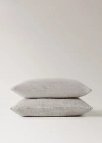 Two cotton chiffon pillowcases 60x60 cm