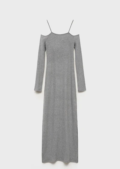 Knitted dress with cut-out