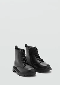 Leather lace-up boots