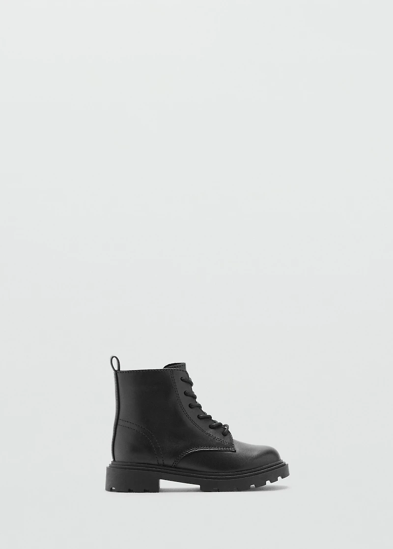 Leather lace-up boots