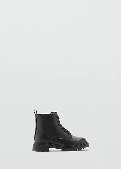 Leather lace-up boots