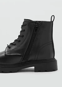Leather lace-up boots