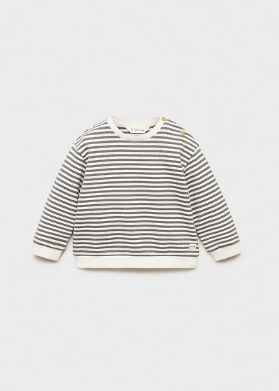 Striped cotton-blend sweatshirt