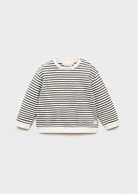 Striped cotton-blend sweatshirt