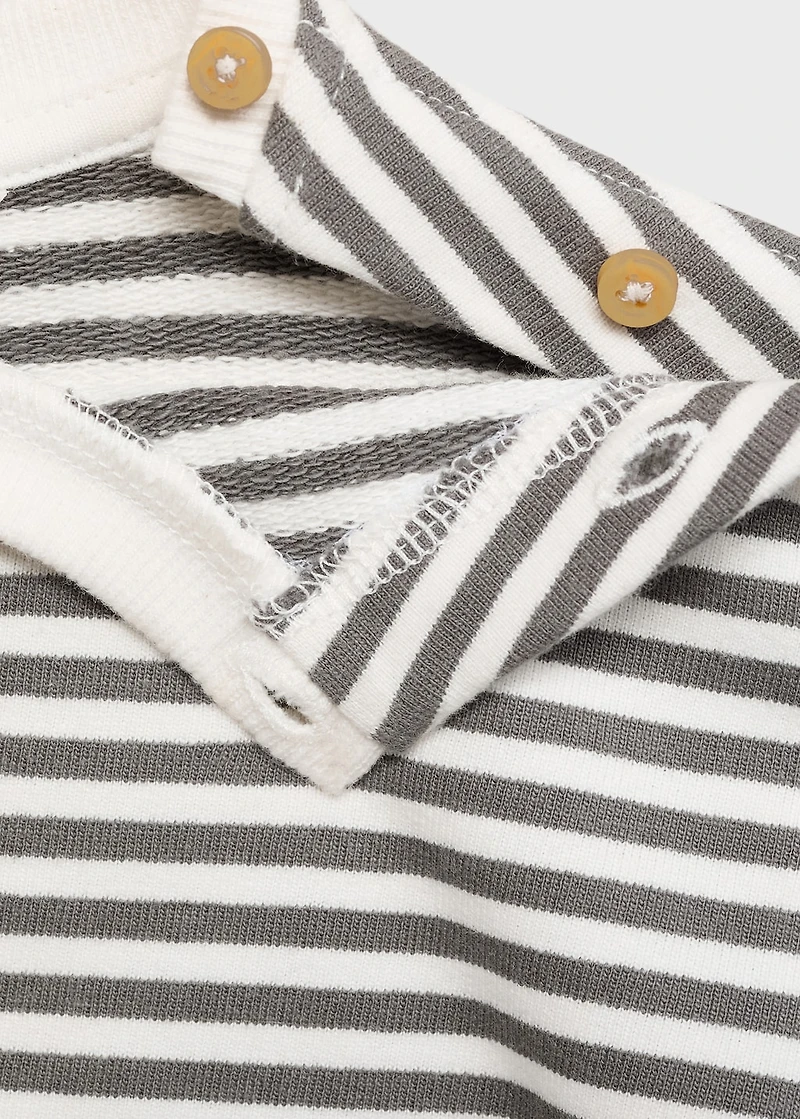 Striped cotton-blend sweatshirt
