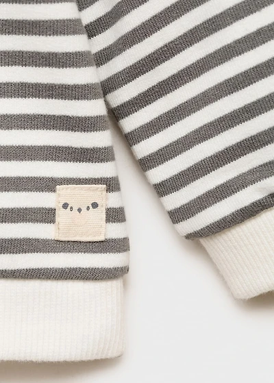 Striped cotton-blend sweatshirt
