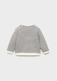 Striped cotton-blend sweatshirt