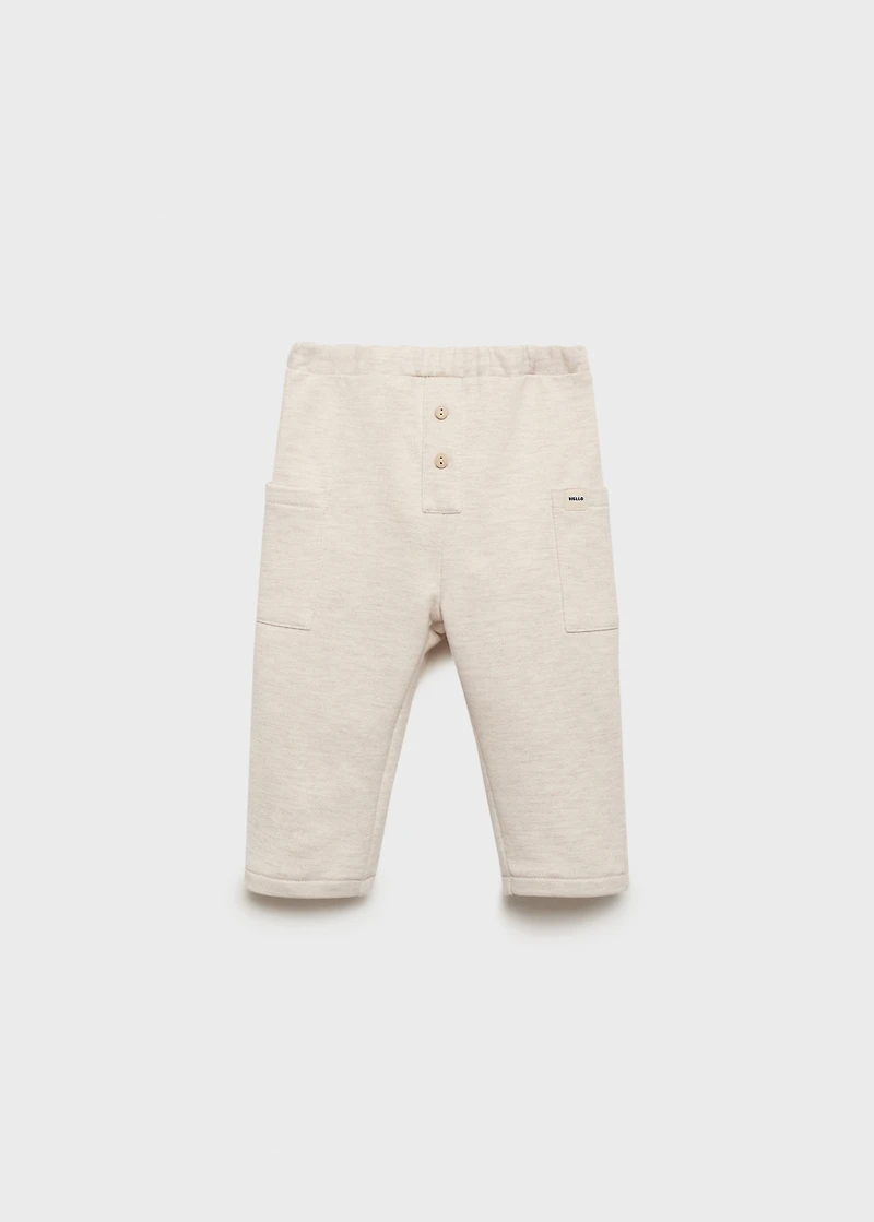 Cargo joggers with button detail