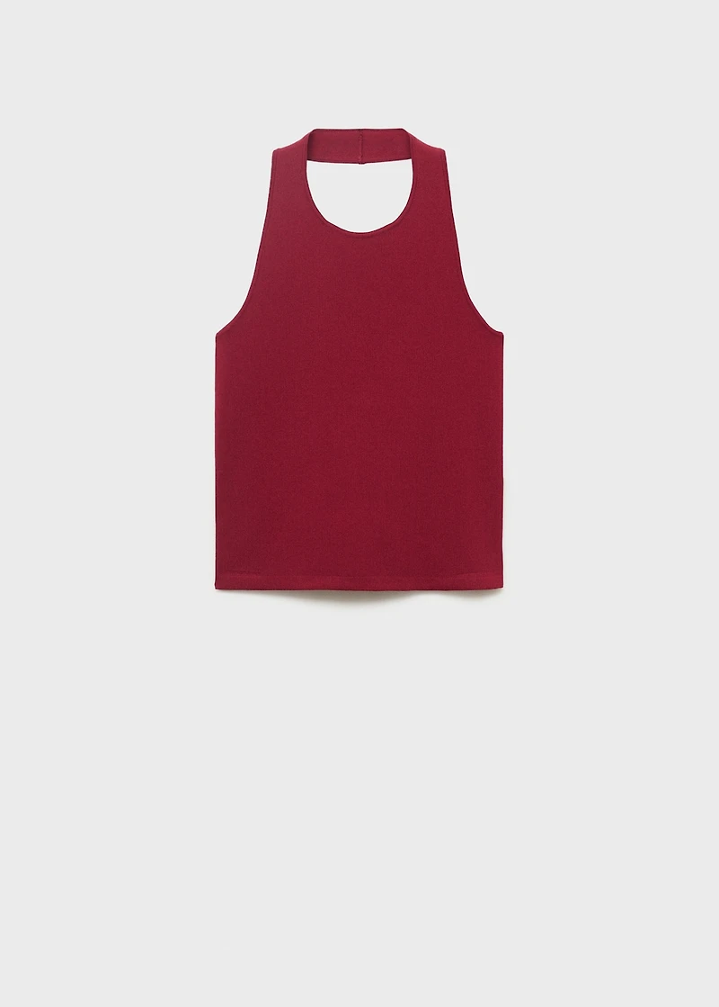 Knitted top with hoop detail