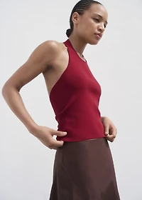 Knitted top with hoop detail