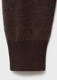 Knitted cardigan with contrasting detail