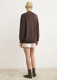 Knitted cardigan with contrasting detail