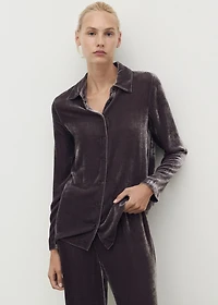 Silk velvet shirt