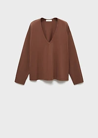 Cotton pajama t-shirt with sleeve detail