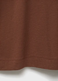 Cotton pajama t-shirt with sleeve detail