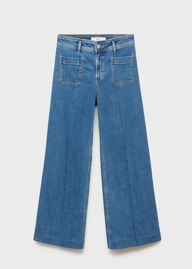 Wide-leg jeans with pockets