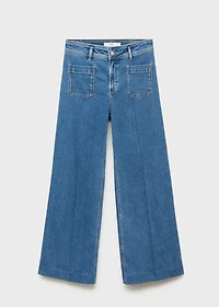 Wide-leg jeans with pockets
