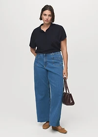 Wide-leg jeans with pockets