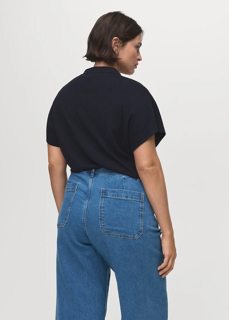 Wide-leg jeans with pockets