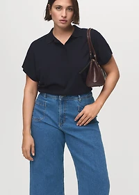 Wide-leg jeans with pockets