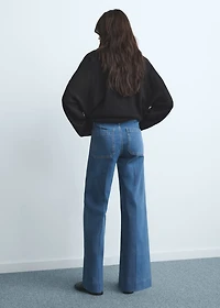 Wide-leg jeans with pockets