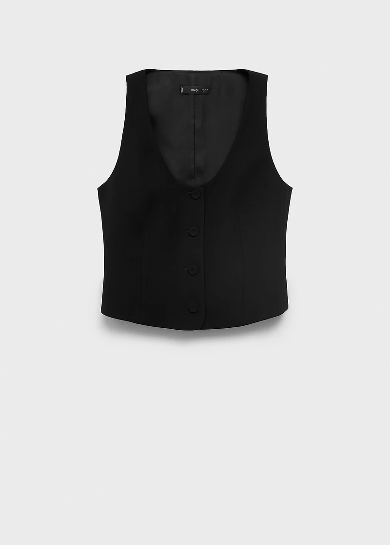 Suit vest with buttons
