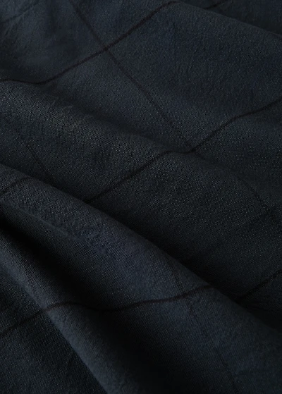 100% cotton overdyed check tablecloth for 2 to 4 diners