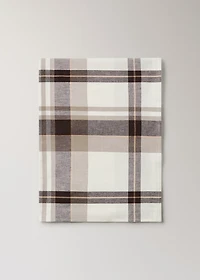 Cotton linen checked tablecloth for to diners