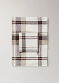 Cotton linen checked tablecloth for 2 to 4 diners