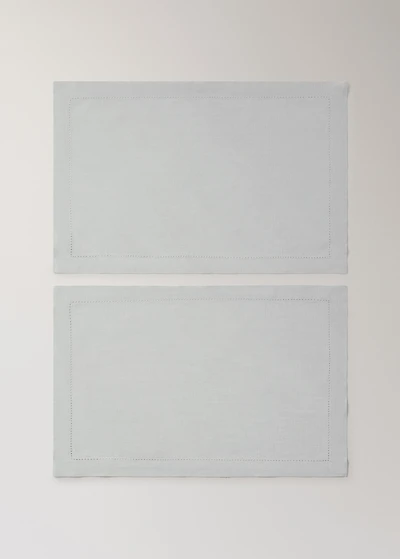 Cotton placemat with hemstitch