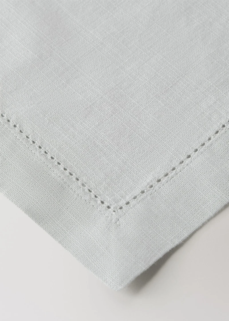Cotton placemat with hemstitch