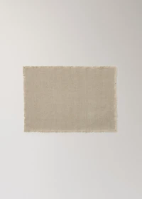Linen placemat with tassels