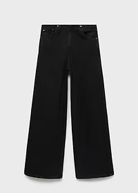 Wide leg mid-rise jeans