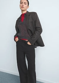 Wide leg mid-rise jeans