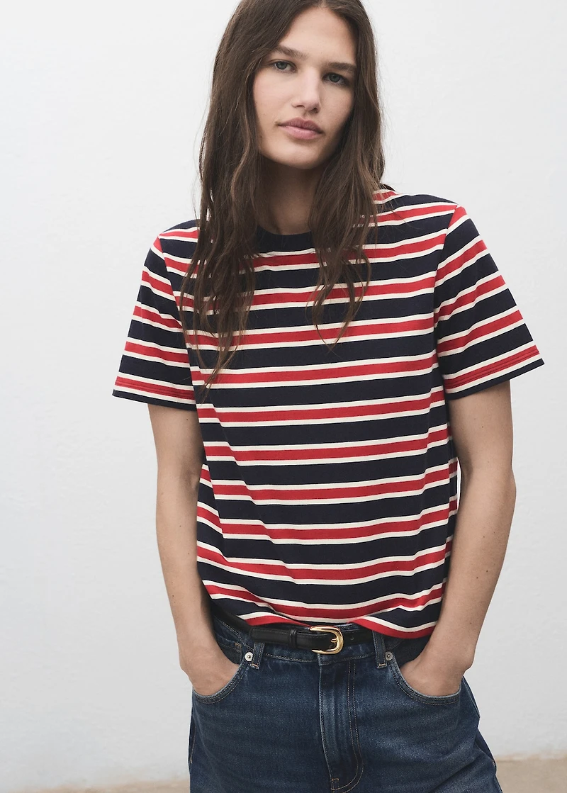 Striped cotton T-shirt