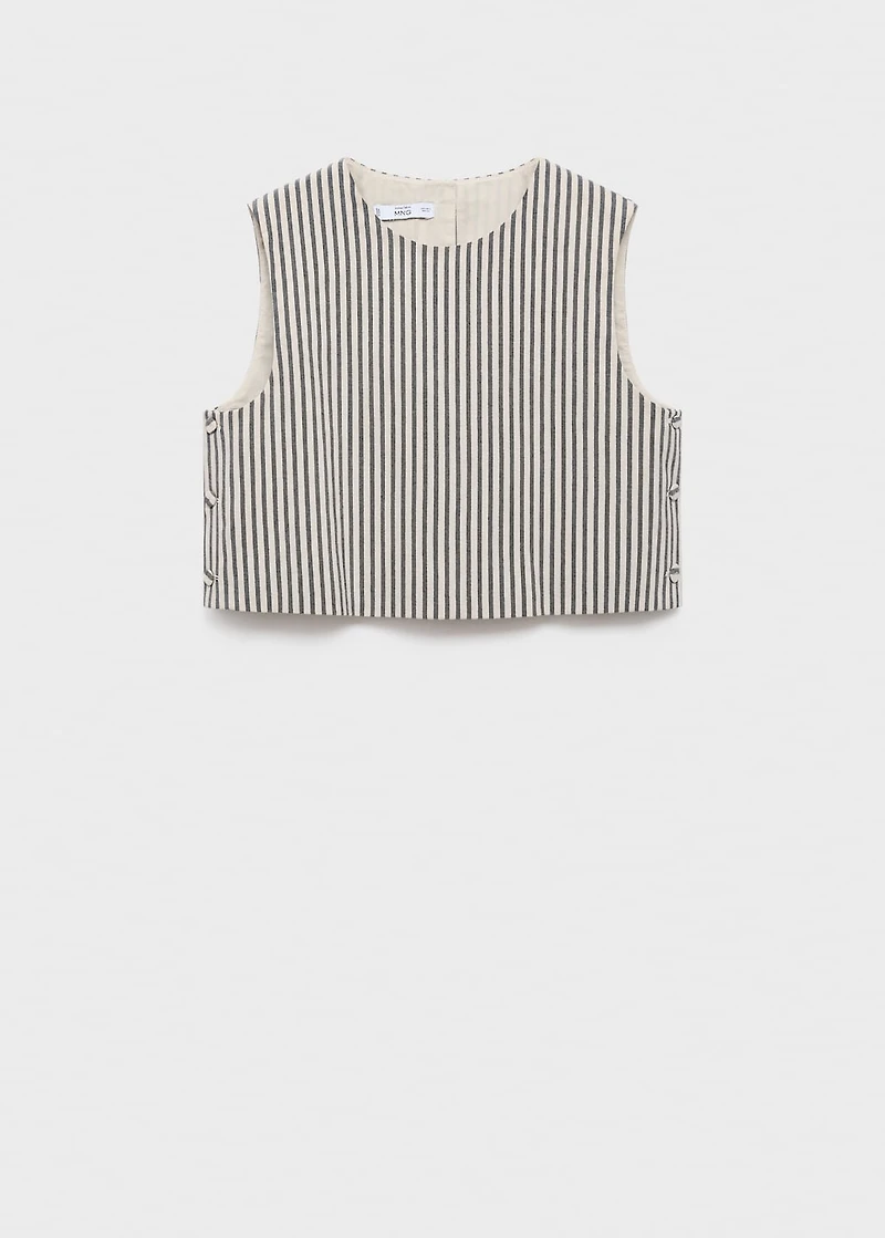 Buttons striped top