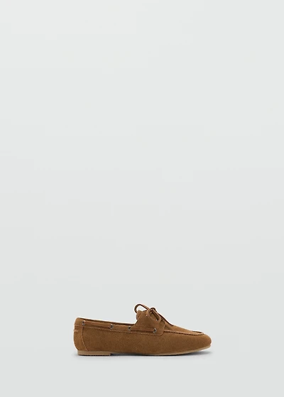 Suede nautical shoes