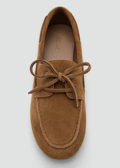Suede nautical shoes