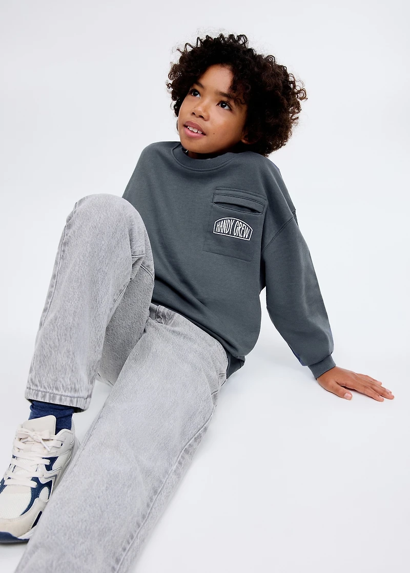 Printed cotton sweatshirt