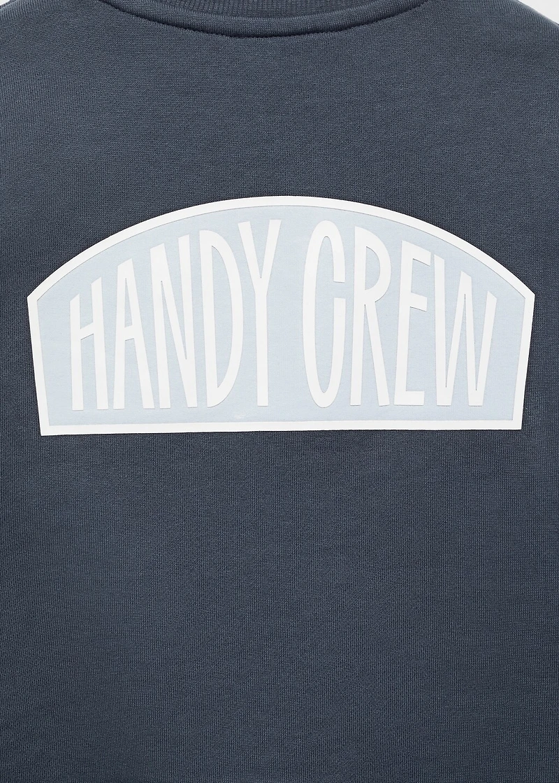 Printed cotton sweatshirt