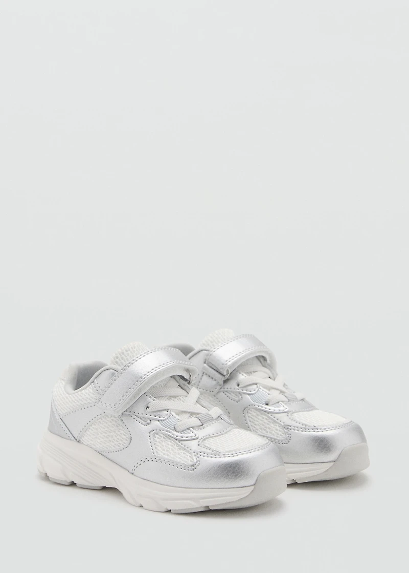 Metallic effect sneakers