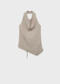 Asymmetrical open-back top