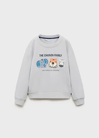 Sweatshirt with embroidered animals