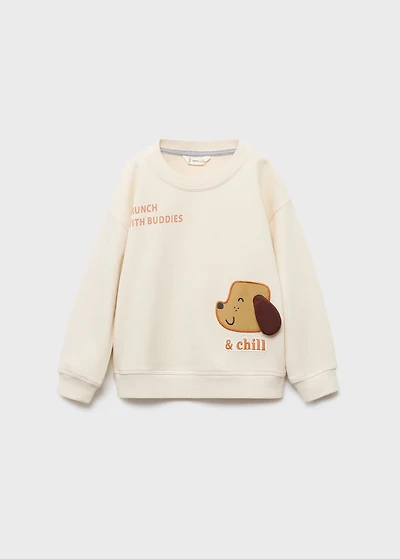 Sweatshirt with embroidered animals
