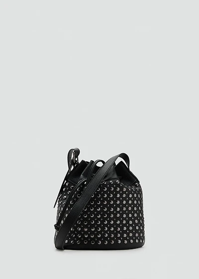 Studded bucket bag