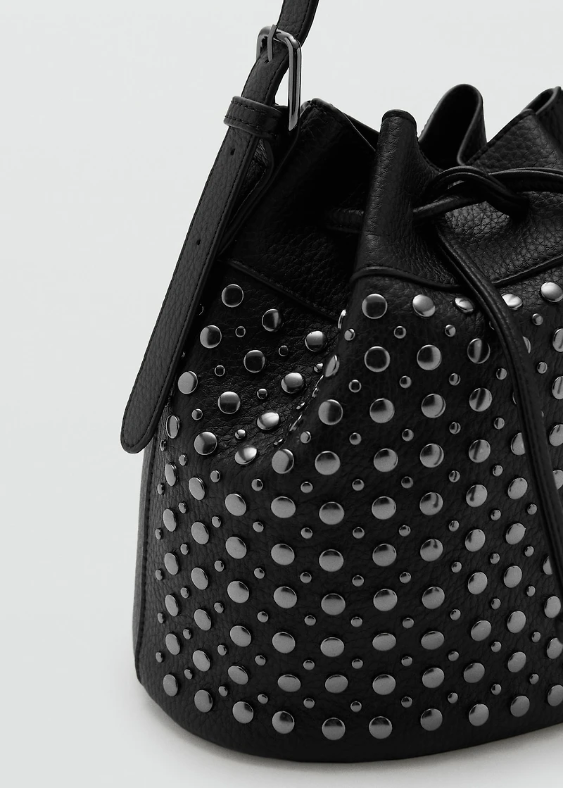 Studded bucket bag