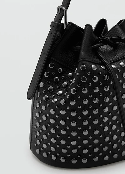 Studded bucket bag