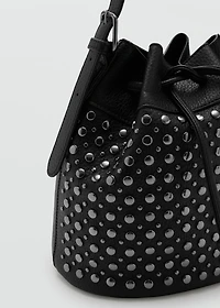 Studded bucket bag