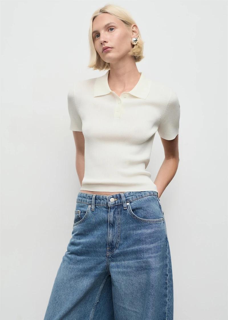 Mid-rise balloon jeans