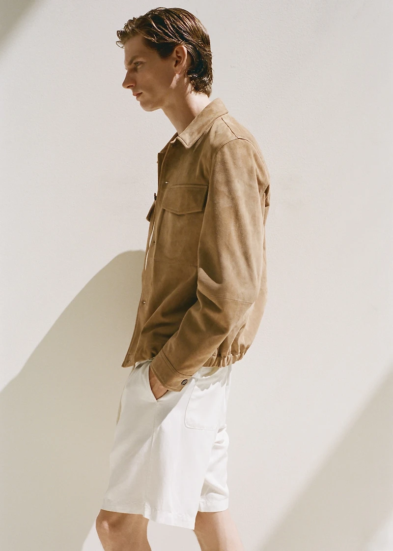 100% leather jacket with pockets